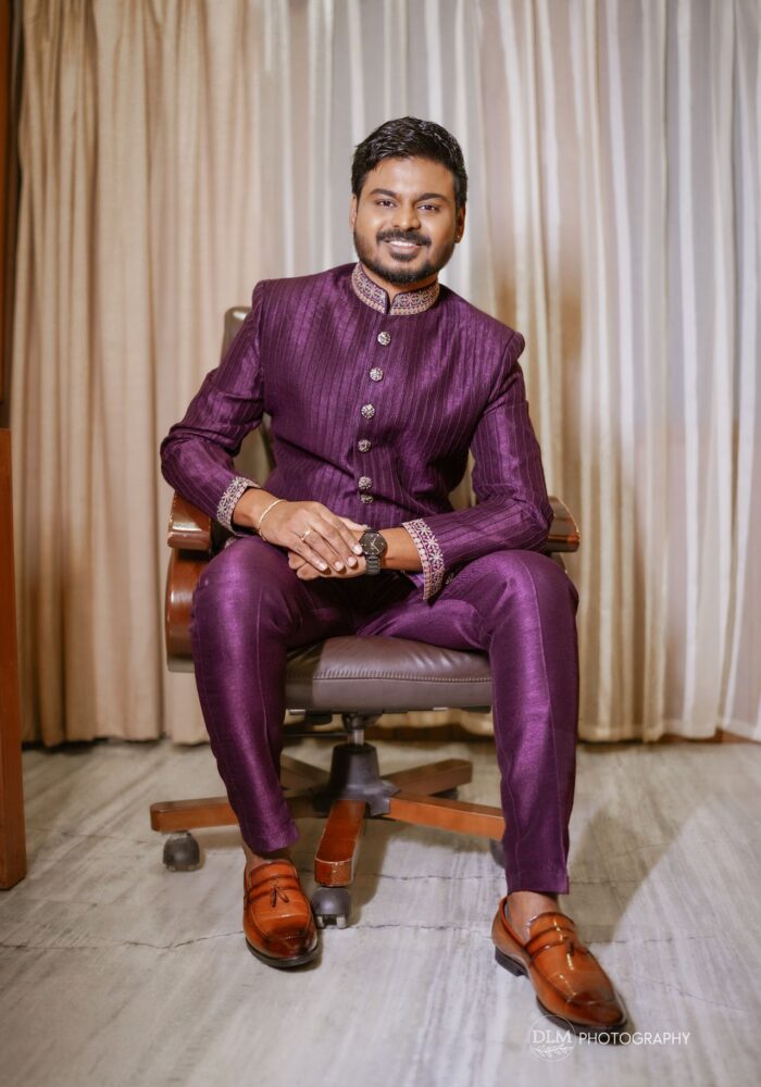Candid Wedding Photography in Chennai, Indian Groom Portraits Photoshoot